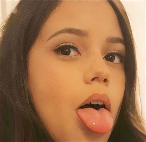 jenna ortega tongue|jenna ortega with tongue out.